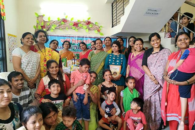 Sahasrasheersha Devi Mandal female wing of Maharishi World Peace Movement, Bhopal chapter visited Cerebral Palsy Association of India, Bhopal on Wednesday 26th June 2019 and distributed essentials to the children. 