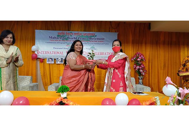 Sahasrasheersha Devi Mandal, female wing of Maharishi World Peace Movement celebrated International Women's Day at Maharishi Vedic Sanskritik Kendra, Bhopal on 8th March 2021.