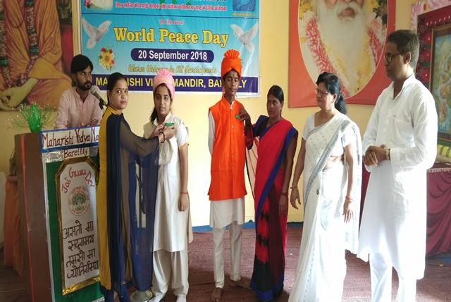 Celebration of Maharishi World Peace Day at MVM Bareilly we gracefully celebrated the occasion of Maharishi World Peace Movement.