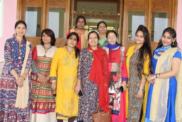 Maharishi Sahasrasheersha Devi Mandal, ladies wing of Maharishi World Peace Movement has celebrated International Women Day 2018 at Maharishi Bliss Residency Bhopal. Group Photo.