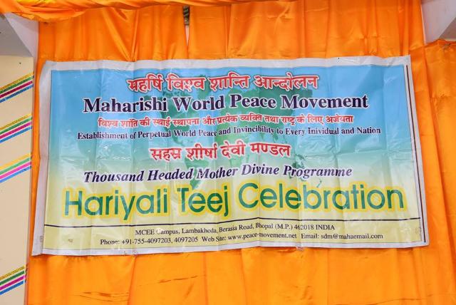 Hariyali Teej Celebration under the banner Sahasrasheersha Devi Mandal, female wing of Maharishi World Peace Movement. SDM, Bhopal unit organised this programme.