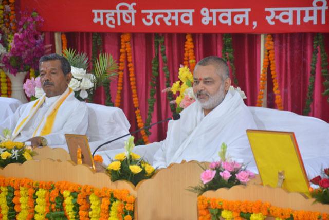 Brahmachari Girish Ji addressing during Guru Purnima Celebration