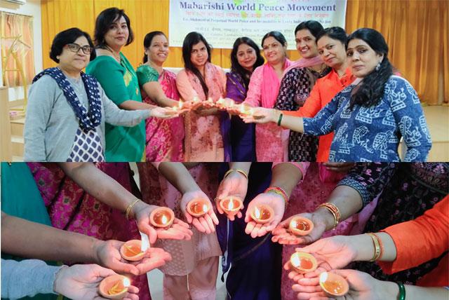 Sahasrasheersha Devi Mandal, female wing of Maharishi World Peace Movement, Bhopal chapter had a pre-Diwali celebration at Maharishi Vedic Sanskritik Kendra, Arera Colony with great enthusiasm. 