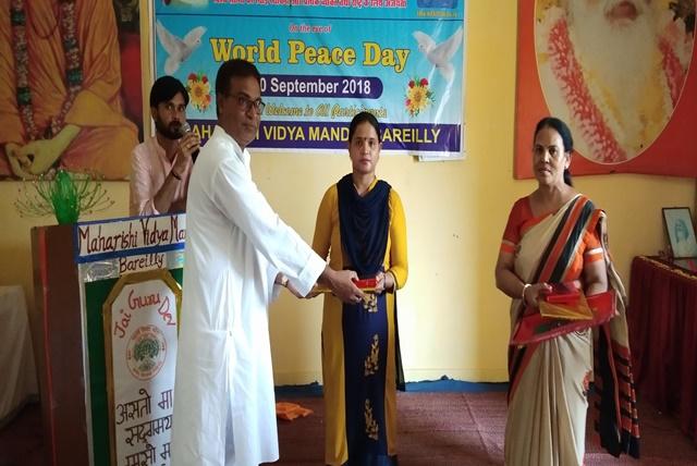 Celebration of Maharishi World Peace Day at MVM Bareilly we gracefully celebrated the occasion of Maharishi World Peace Movement.