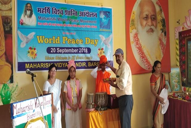 Celebration of Maharishi World Peace Day at MVM Bareilly we gracefully celebrated the occasion of Maharishi World Peace Movement.